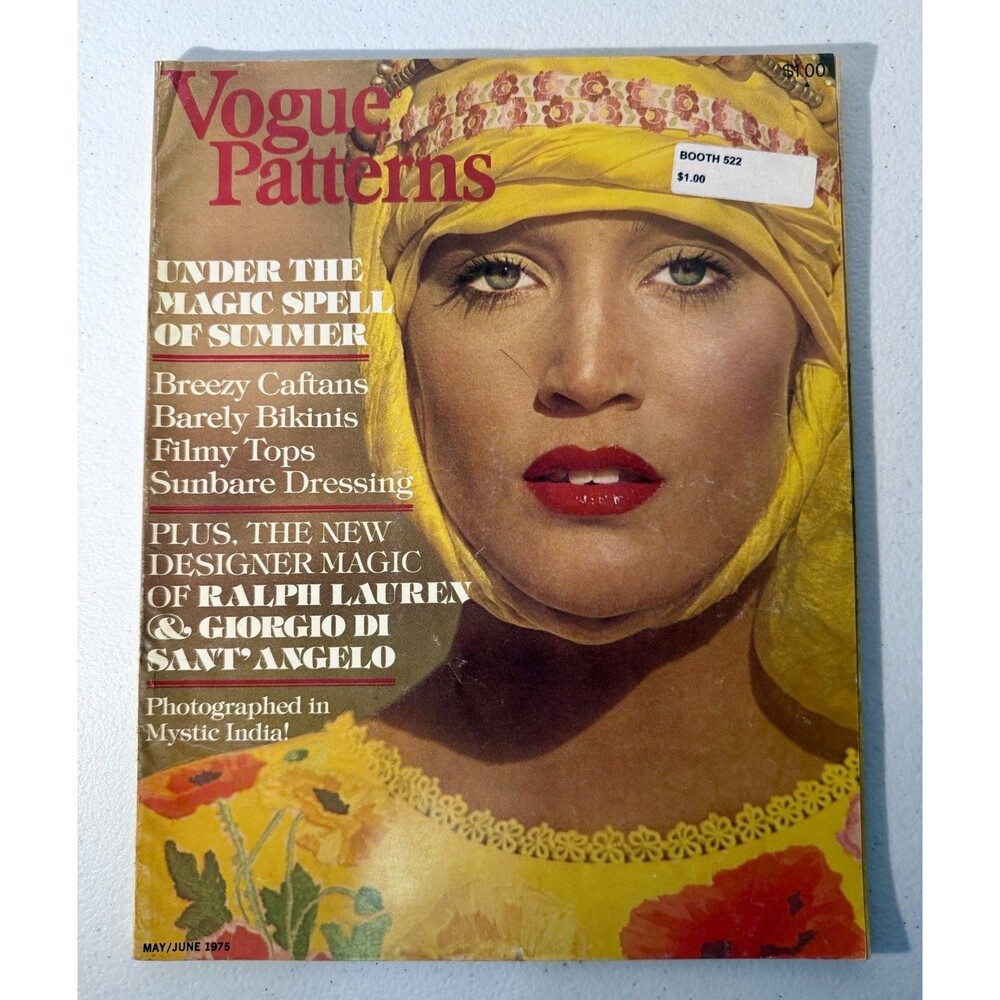 Vogue Patterns magazine Summer 1975 pattern catalogue Caftans Bikinis etc